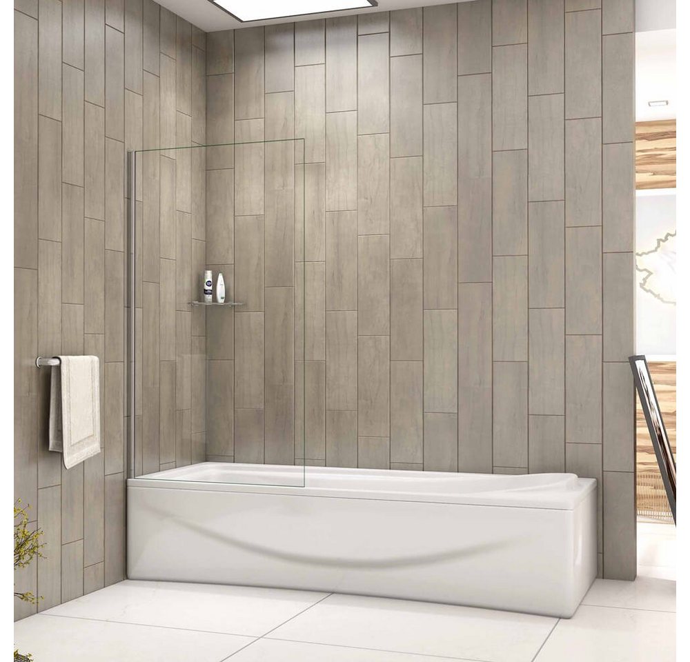duschspa Badewannenaufsatz Badewannenaufsatz Duschwand Duschtrennwand 6mm NANO Sicherheitsglas, Einscheibensicherheitsglas, Sicherheitsglas, (Set), Höhe 140cm von duschspa