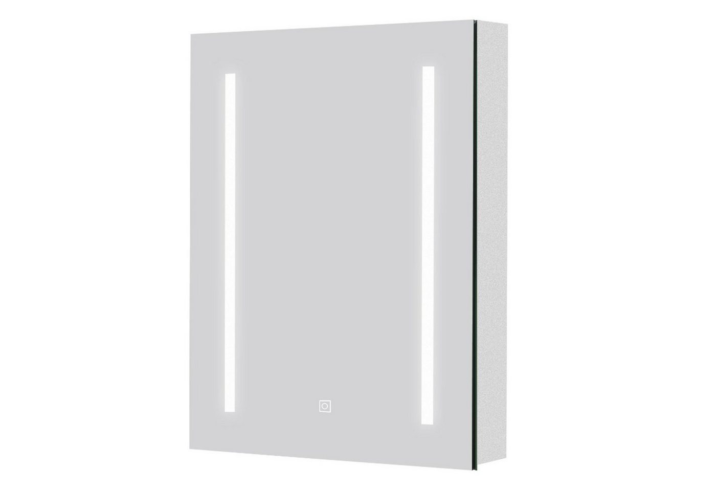 duschspa Badezimmerspiegelschrank 45-80 cm LED Spiegelschrank Touch Schalter, Beschlagfrei, Kaltweiß Rasiersteckdose, Aluminium von duschspa