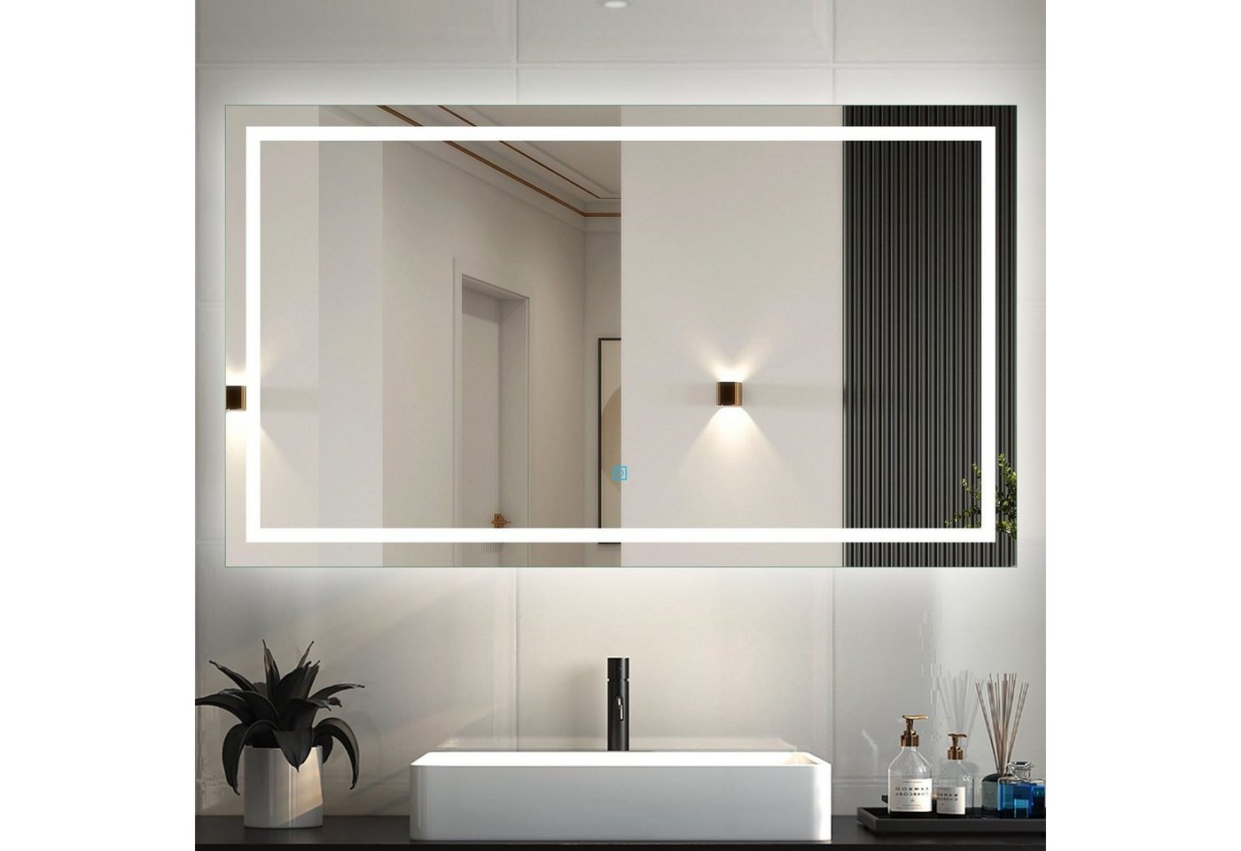 duschspa Badspiegel 50-160 cm Touch LED Spiegel, Beschlagfrei von duschspa