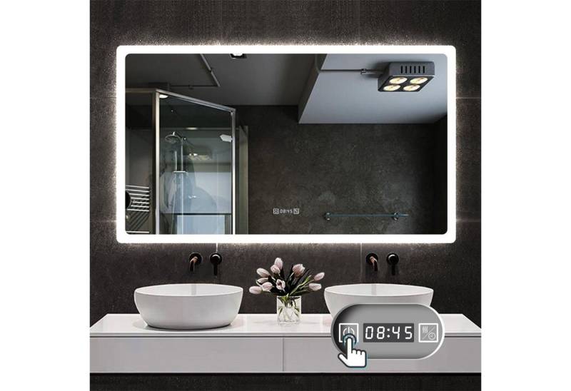 duschspa Badspiegel Wandspiegel Badezimmerspiegel mit LED Beleuchtung, LED Spiegel 100cm breit von duschspa