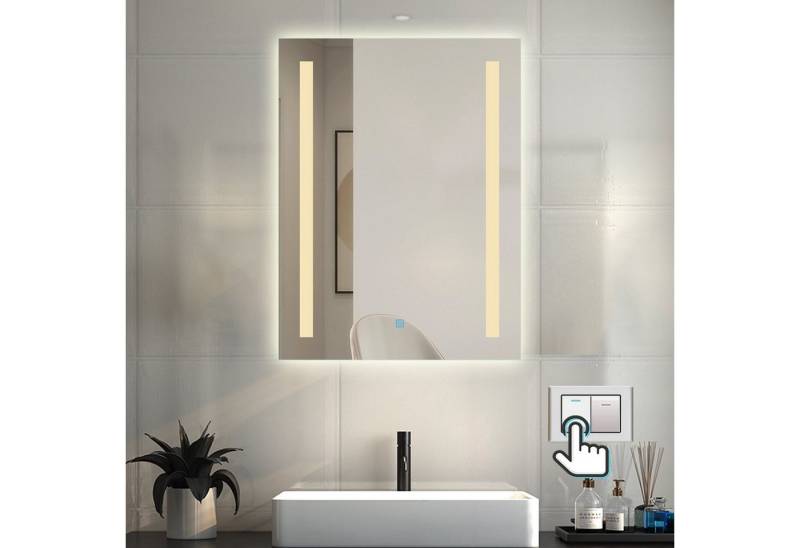 duschspa Badspiegel mit LED Beleuchtung Touch-Schalter 45-80 cm, Beschlagfrei duschspa Badspiegel mit LED Beleuchtung Touch-Schalter 45-80 cm, Beschlagfrei von duschspa