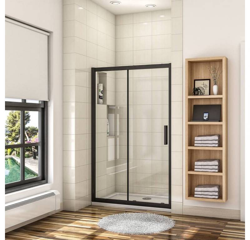 duschspa Dusch-Schiebetür 195cm 8mm Nano Glas Schiebetür Nischentür Duschtür Dusche Duschkabine, Einscheibensicherheitsglas, Sicherheitsglas, (Set) links und rechts montierbar von duschspa