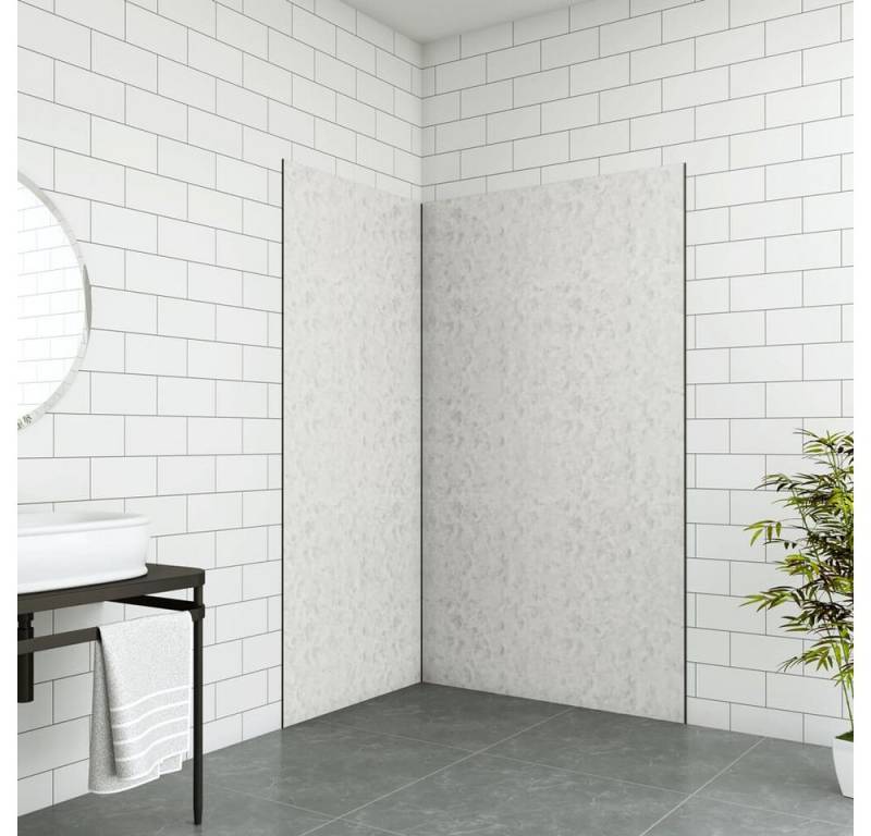 duschspa Duschrückwand 210x0.3cm wasserdichte Duschwandpaneele PE-Aluminiumpaneele, (Set) von duschspa