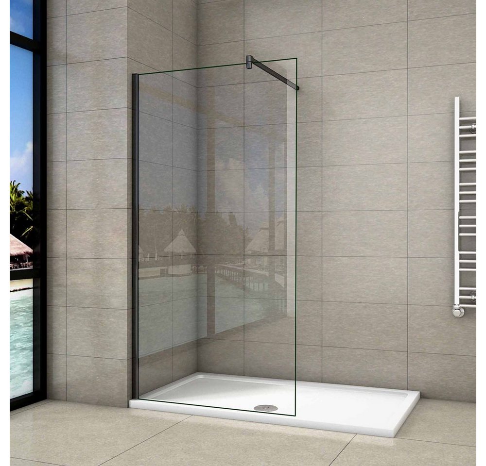 duschspa Duschwand 10mm ESG Nano Glas Walk in Dusche Duschwand Duschtrennwand Glaswand, Einscheibensicherheitsglas, Sicherheitsglas, (Set), Glas, Nano Glas von duschspa