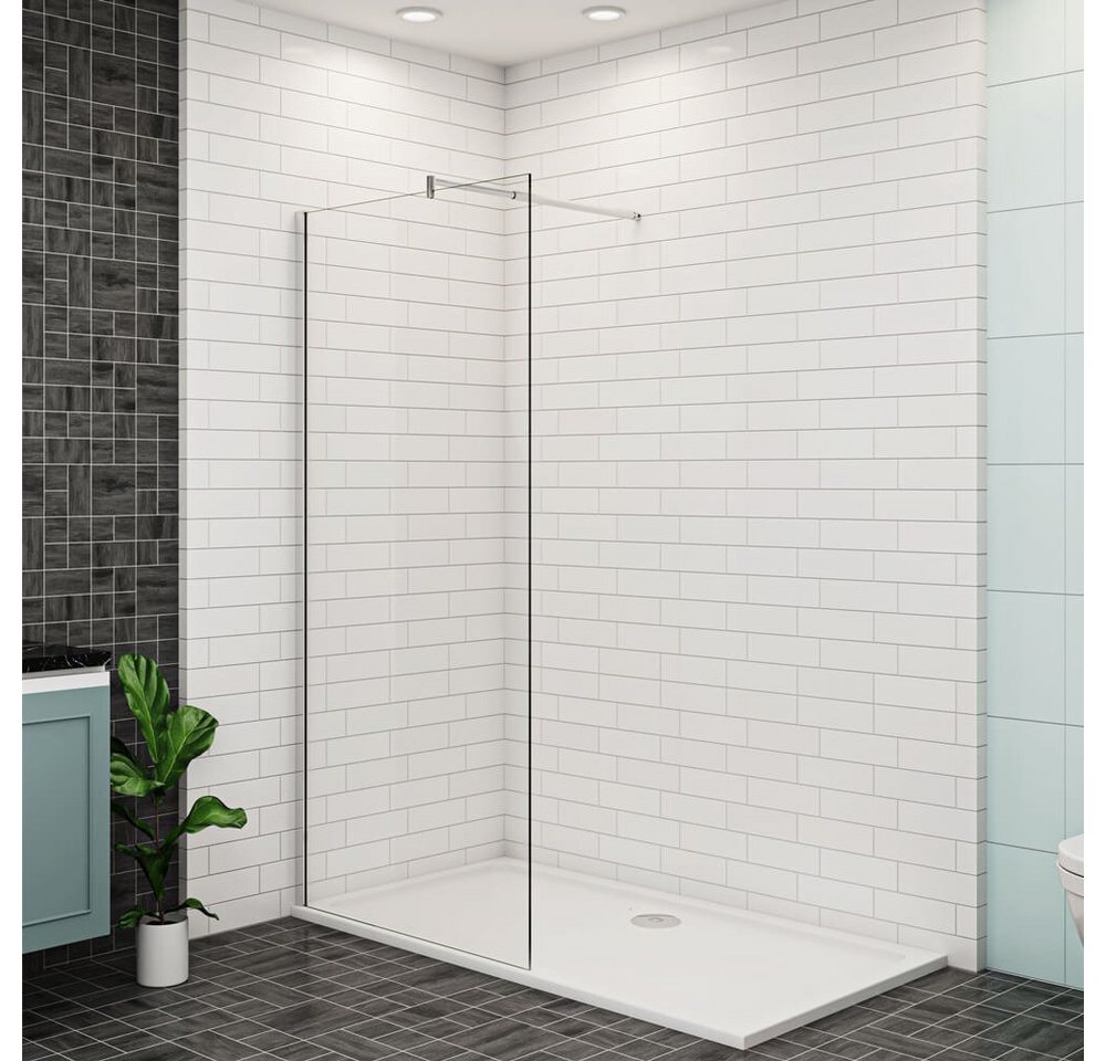 duschspa Duschwand 185cm 6mm ESG Nano Glas Seitenwand Walk in Dusche Duschtrennwand, (Set), Glas von duschspa