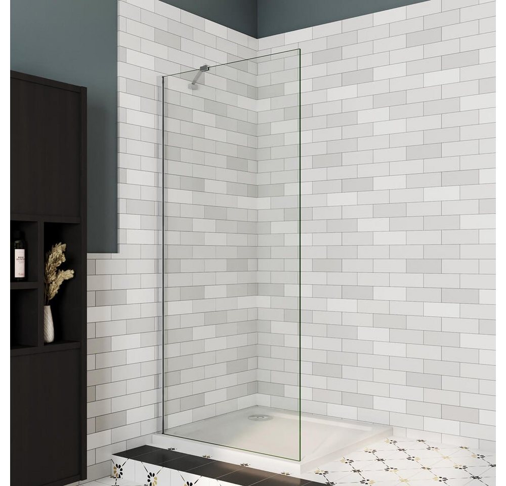 duschspa Duschwand 185cm 6mm ESG Seitenwand Walk in Dusche Glastrennwand, Einscheibensicherheitsglas, Sicherheitsglas, (Set), Glas, Nano Glas von duschspa