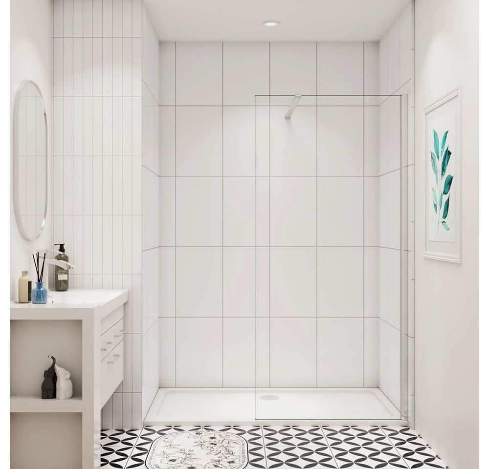 duschspa Duschwand 185cm 6mm Nano Glas Seitenwand Walk in Duschtrennwand, (Set), Glas von duschspa