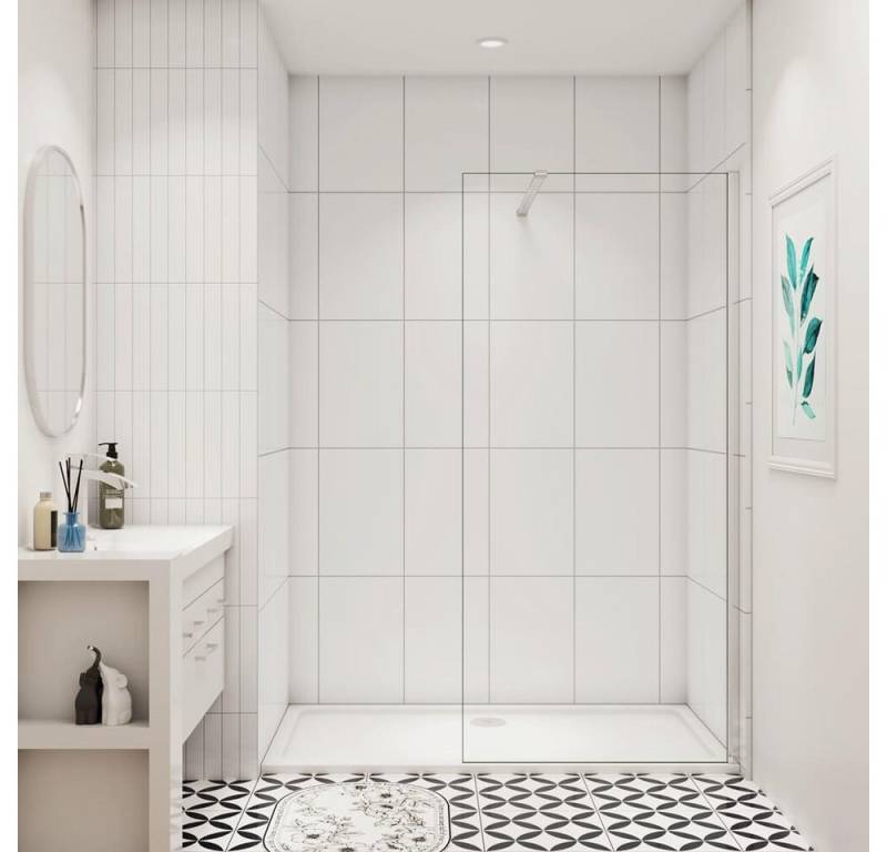 duschspa Duschwand 185cm 6mm Nano Glas Seitenwand Walk in Duschtrennwand, (Set), Glas von duschspa