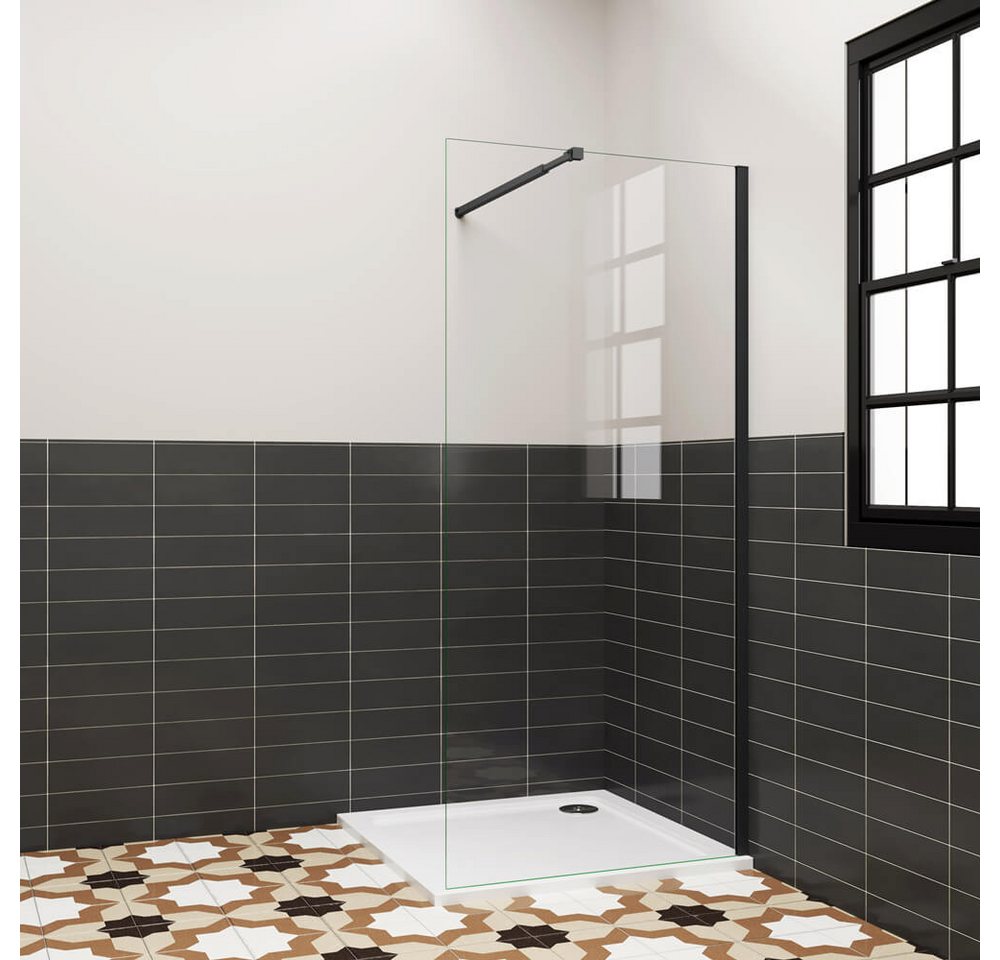 duschspa Duschwand 195cm Duschtrennwand Seitenwand 6mm Nano Glas Walk in Dusche, Einscheibensicherheitsglas, Sicherheitsglas, (Set), Nano Glas von duschspa