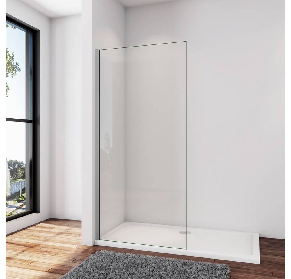 duschspa Duschwand 195cm Seitenwand Duschtrennwand Walk in Dusche Nano Glas, Einscheibensicherheitsglas, Sicherheitsglas, (Set), Glas von duschspa