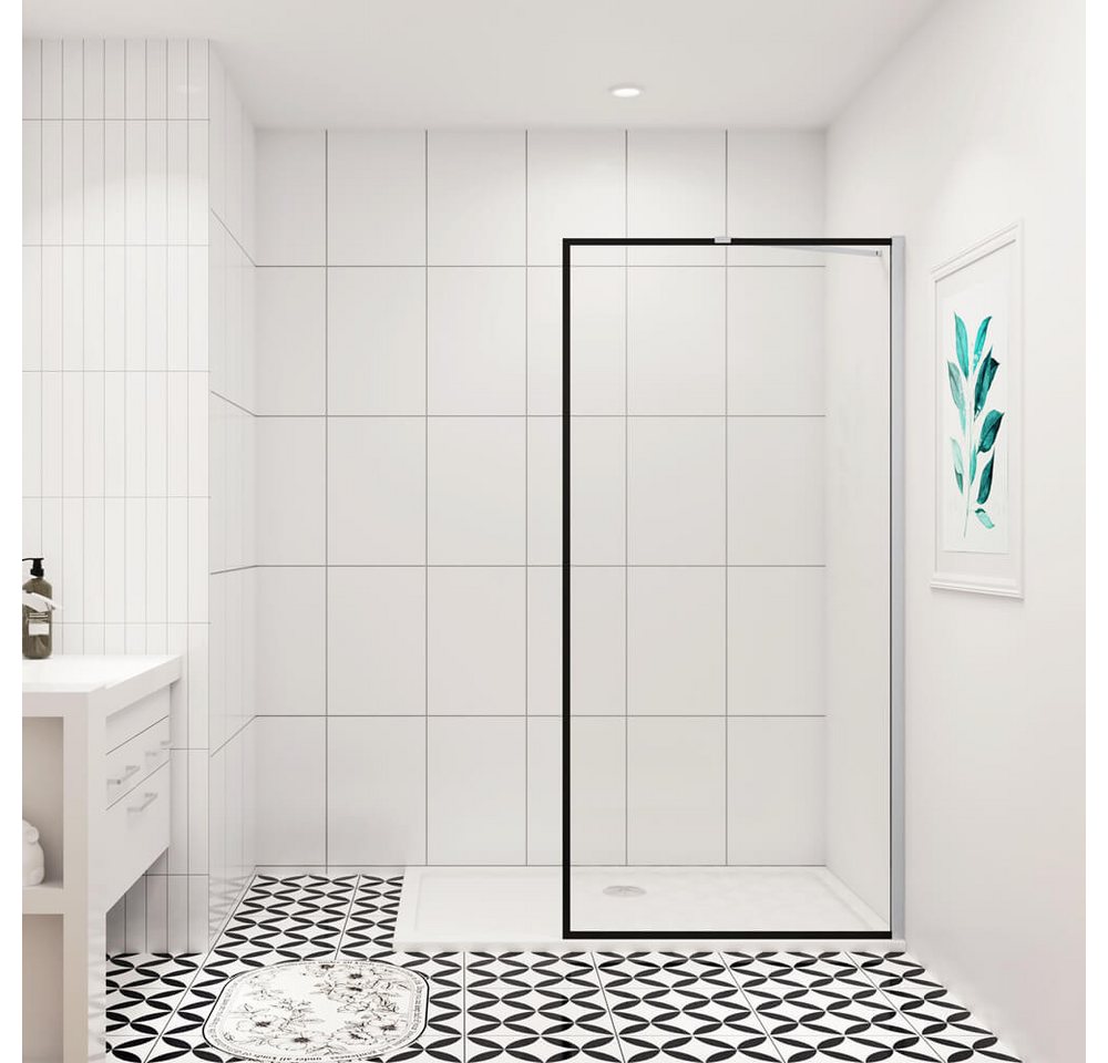 duschspa Duschwand 200cm 8mm ESG Nano Glas Glaswand Walk in Dusche Trennwand Duschwand, Einscheibensicherheitsglas, Sicherheitsglas, (Set), Nano Glas von duschspa