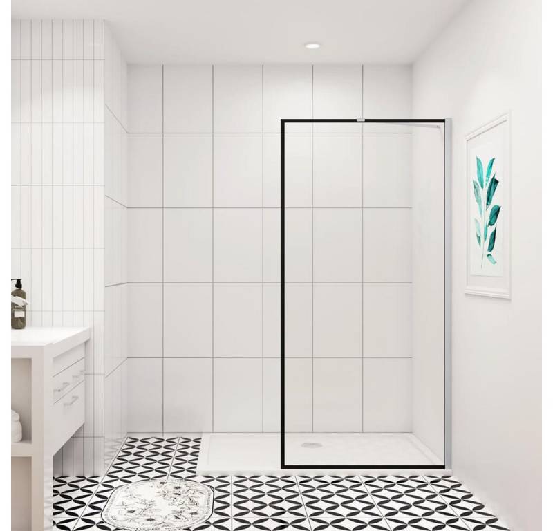 duschspa Duschwand 200cm 8mm ESG Nano Glas Glaswand Walk in Dusche Trennwand Duschwand, Einscheibensicherheitsglas, Sicherheitsglas, (Set), Nano Glas von duschspa