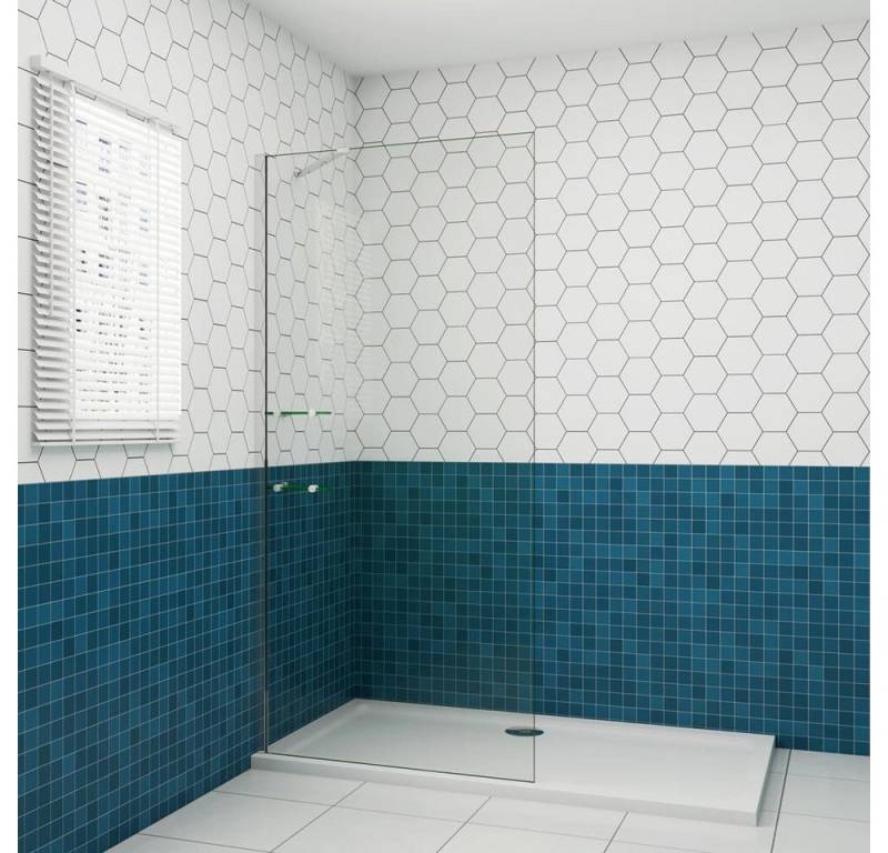 duschspa Duschwand 200cm Duschkabine Glastrennwand Walk in Dusche Nano Glas, Einscheibensicherheitsglas, Sicherheitsglas, (Set), Nano Glas von duschspa