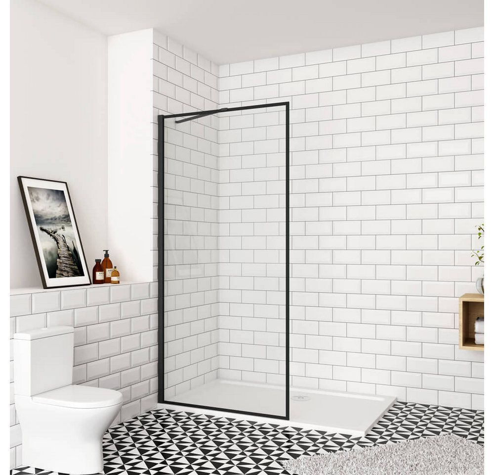 duschspa Duschwand 200cm ESG Nano Glas Glaswand Walk in Dusche Trennwand Duschwand, Einscheibensicherheitsglas, Sicherheitsglas, (Set), Nano Glas von duschspa
