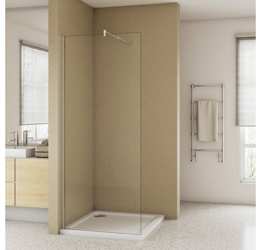 duschspa Duschwand 200cm Nano Glas Walk in Dusche Duschtrennwand Duschwand Glaswand, Einscheibensicherheitsglas, Sicherheitsglas, (Set), Nano Glas von duschspa