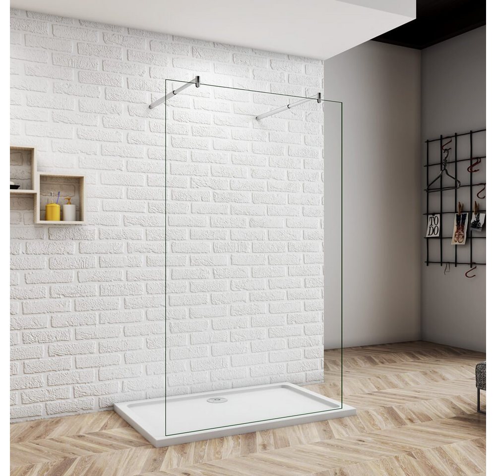 duschspa Duschwand 30-160cm 8mm Nano Glas Duschtrennwand Walk in Dusche Duschwand, Einscheibensicherheitsgls, Sicherheitsgls, (Set), Glas, Nano Glas von duschspa