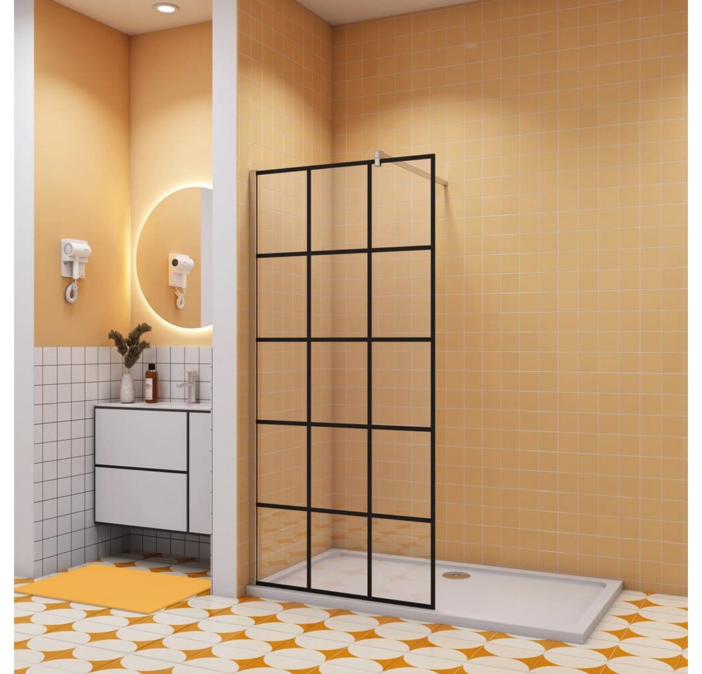 duschspa Duschwand 80-140cm 8mm ESG Nano Glas Duschwand Trennwand Walk in Dusche, Einscheibensicherheitsglas, Sicherheitsglas, (Set), Nano Glas von duschspa