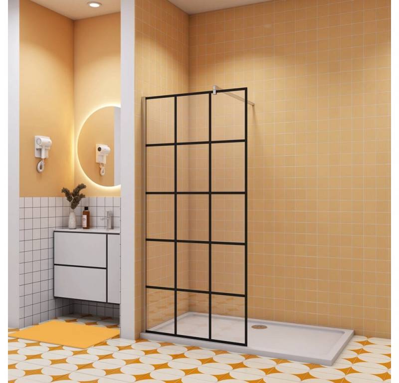 duschspa Duschwand 80-140cm 8mm ESG Nano Glas Duschwand Trennwand Walk in Dusche, Einscheibensicherheitsglas, Sicherheitsglas, (Set), Nano Glas von duschspa