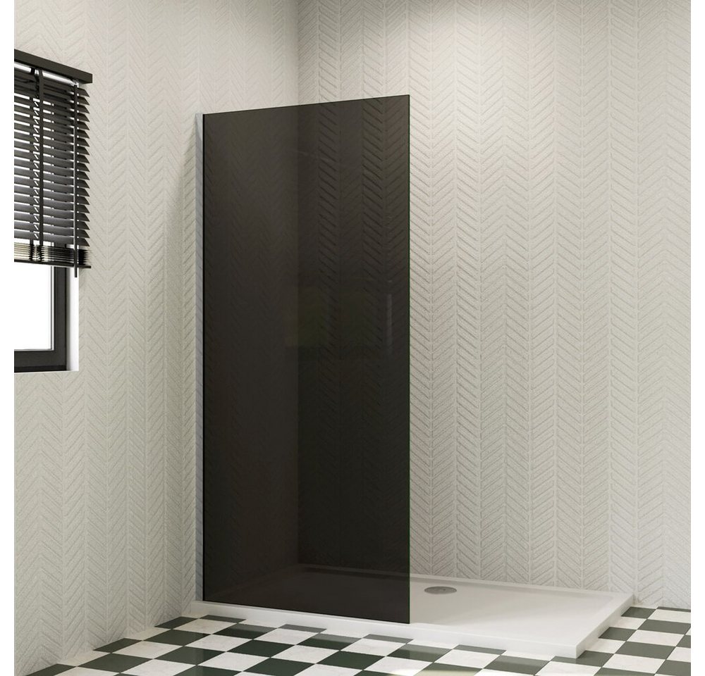 duschspa Duschwand 80-140cm schwarze Trennwand Walk in Dusche ESG Duschwand Glaswand, Einscheibensicherheitsglas, Sicherheitsglas, (Set), Glas von duschspa
