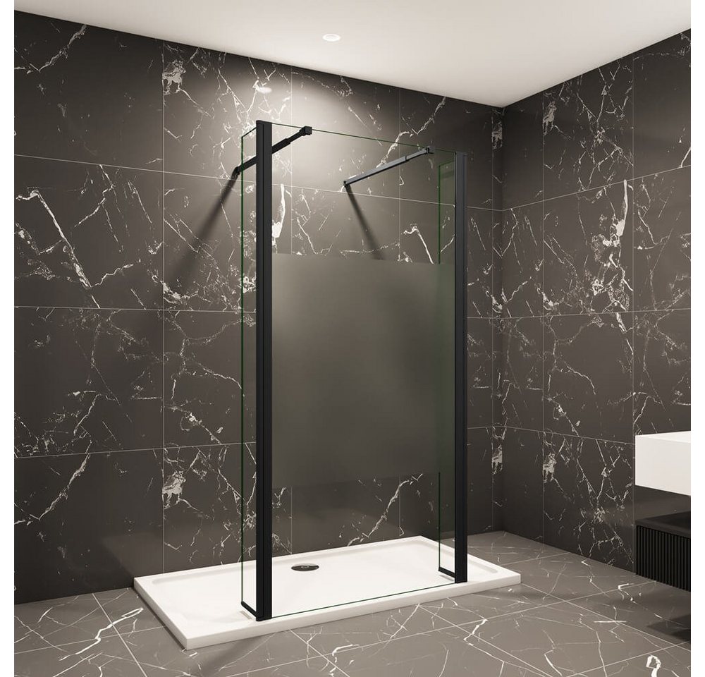duschspa Duschwand 8mm Duschkabine Duschabtrennung Walk in Trennwand + 2x Flipper-Panel, Einscheibensicherheihetsglas, Sicherheihetsglas, (Set), Glas von duschspa