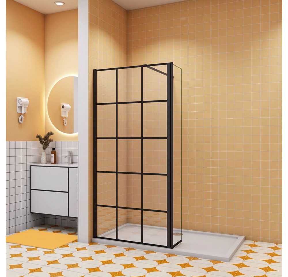 duschspa Duschwand 8mm ESG Glaswand Duschkabine Duschwand Trennwand Walk in Dusche, Einscheibensicherheitsglas, Sicherheitsglas, (Set), Glas von duschspa