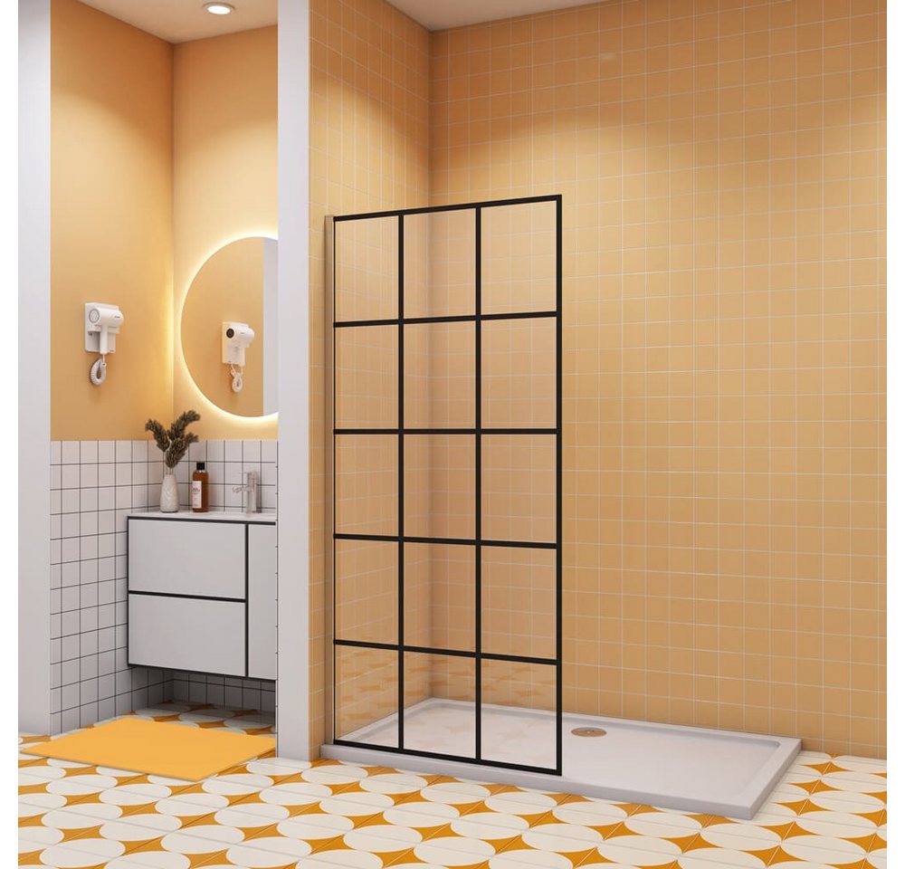 duschspa Duschwand 8mm ESG Nano Glas Walk in Dusche Duschwand Duschtrennwand, Einscheibensicherheitsglas, Sicherheitsglas, (Set), Nano Glas von duschspa