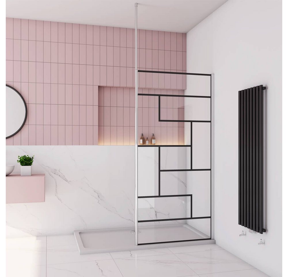 duschspa Duschwand 8mm Nano Glaswand Walk in Dusche Duschwand Duschtrennwand, Einscheibensicherheitsglas, Sicherheitsglas, (Set), Nano Glas von duschspa