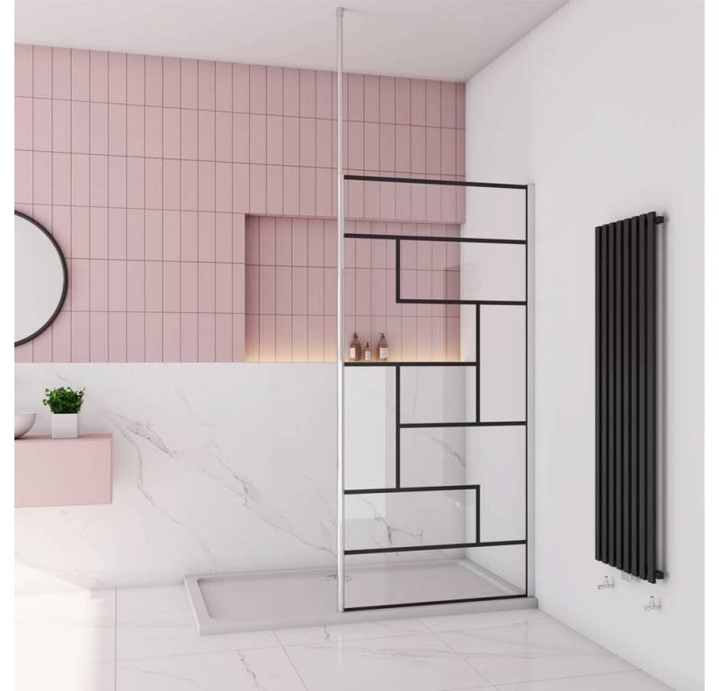 duschspa Duschwand 8mm Nano Glaswand Walk in Dusche Duschwand Duschtrennwand, Einscheibensicherheitsglas, Sicherheitsglas, (Set), Nano Glas von duschspa