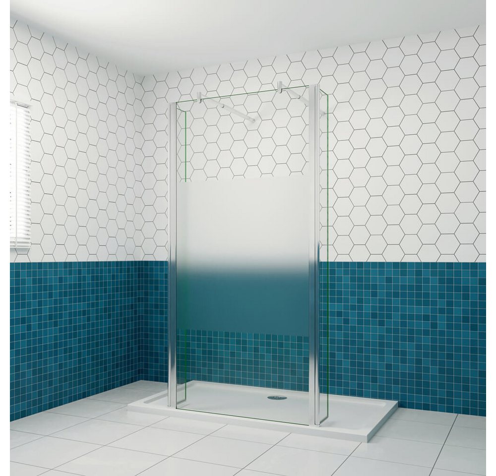 duschspa Duschwand ESG Walk in Trennwand mit Flipper-Panel Duschkabine Duschabtrennung, Einscheibensicherheitsglas, Sicherheitsglas, (Set), Nano Glas von duschspa