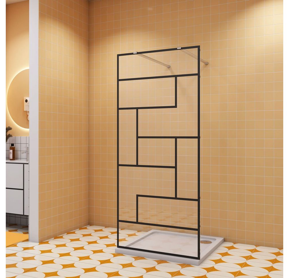duschspa Duschwand Glaswand Duschwand Trennwand Walk in Dusche mit 90cm Stange, Einscheibensicherheitsglas, Sicherheitsglas, (Set), Nano Glas von duschspa