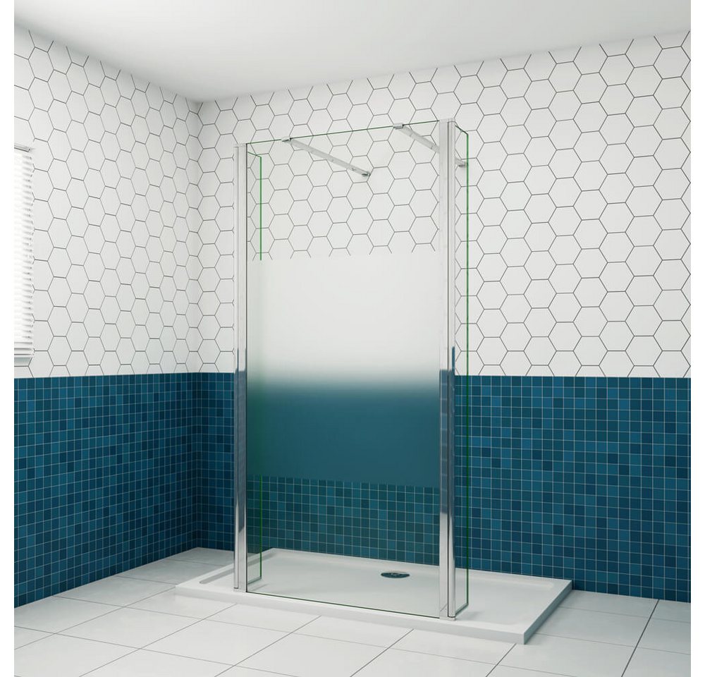 duschspa Duschwand Walk in Trennwand + 2x Flipper-Panel Duschkabine ESG Glaswand, (Set), Glas von duschspa