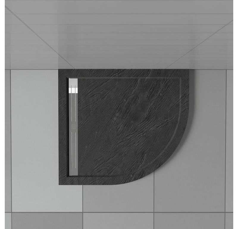 duschspa Duschwanne Dusche rutschfeste Duschtasse Duschwanne mit Ablaufabdeckung, Kunststein mit Acrylbeschichtung, Set, 80x80cm, 90x90cm von duschspa