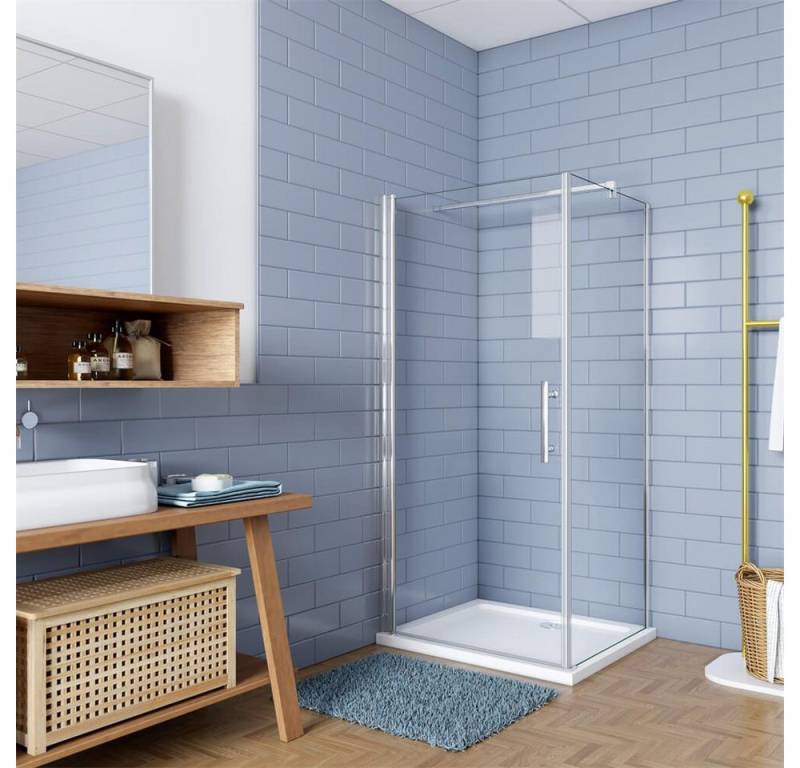 duschspa Eckdusche 195cm 6mm ESG Duschkabine Schwingtür Drehtür mit Duschwand, BxT: 80x70 cm, Einscheibensicherheitsglas, Sicherheitsglas, Set, ebenerdiger Einbau möglich duschspa Eckdusche 195cm 6mm ESG Duschkabine Schwingtür Drehtür mit Duschwand, BxT: 80x70 cm, Einscheibensicherheitsglas, Sicherheitsglas, Set, ebenerdiger Einbau möglich von duschspa