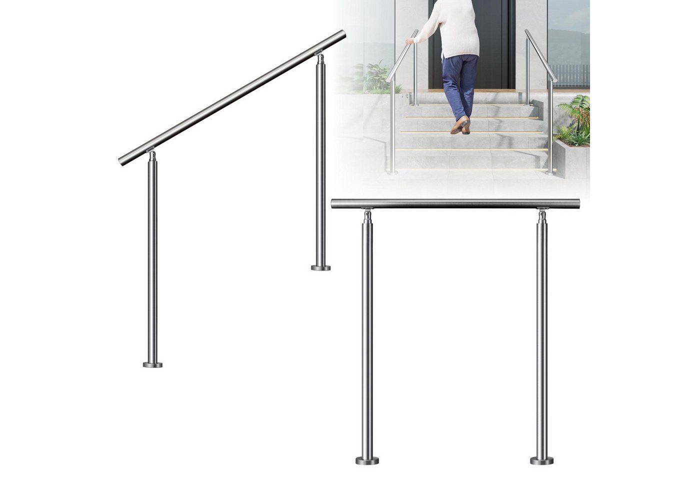 duschspa Handlauf Edelstahl Geländer Treppengeländer für Innen & Außen mit 0 Querstreben, 100 cm Gesamtlänge duschspa Handlauf Edelstahl Geländer Treppengeländer für Innen & Außen mit 0 Querstreben, 100 cm Gesamtlänge von duschspa