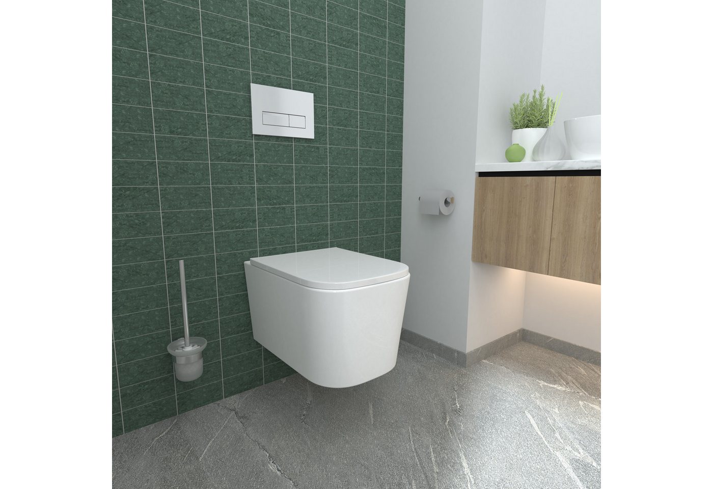 duschspa Tiefspül-WC wand wc spülrandlos Hänge WC mit Soft Close Toilette Weiß duschspa Tiefspül-WC wand wc spülrandlos Hänge WC mit Soft Close Toilette Weiß von duschspa