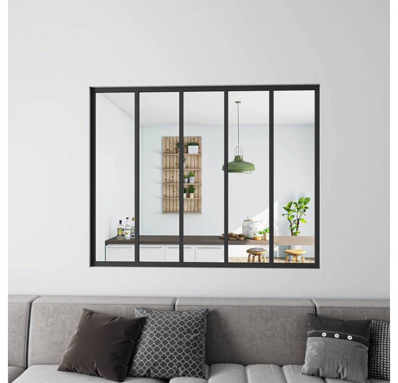 duschspa Trennwandplatten 1530x1080x4mm ESG Glaswand Trennwand Fenster schwarzes Aluminium, (Set) von duschspa