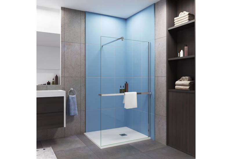 duschspa Walk-in-Dusche Walk in Dusche 8mm Nano Glas Mittleres Regal Stützstange, Einscheibensicherheitsglas, (Set), 8mm Nano ESG, Höhe 200cm von duschspa