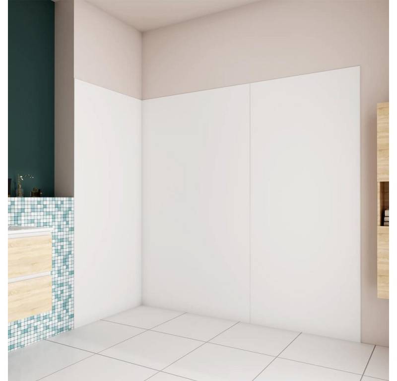 duschspa Duschrückwand 3mm 210cm weiße PE-Aluminiumpaneele wasserdichte Dushwandpaneele, (Set) von duschspa