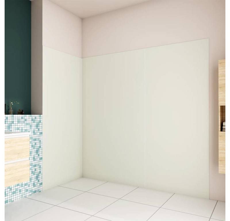 duschspa Duschrückwand Duschwandpaneele 3mm elfenbeinweiß wasserdichte PE-Aluminiumpaneele, (Set) von duschspa
