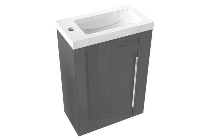 duschspa Waschtisch 45 cm Breite Waschbecken mit Unterschrank klein Badmöbel, Gäste WC von duschspa