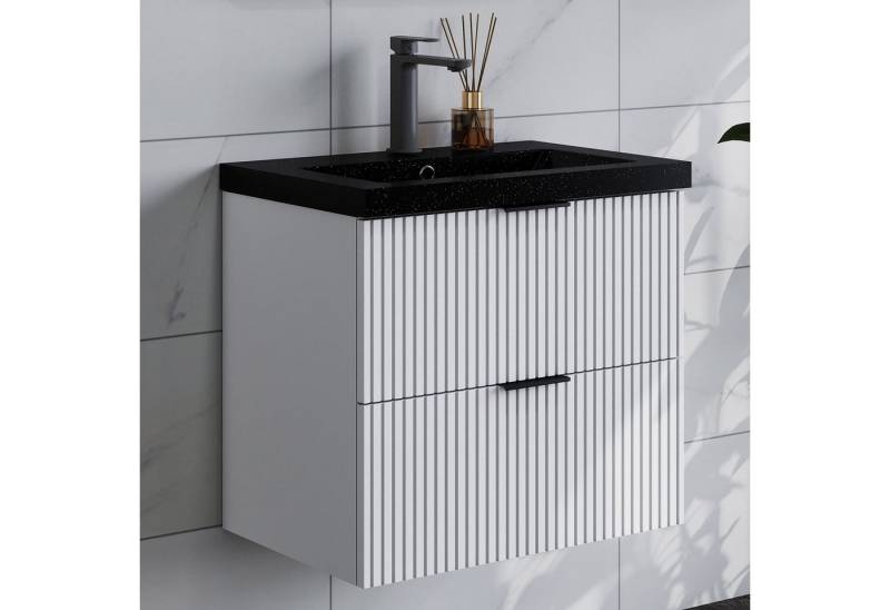 duschspa Waschtisch Waschbecken mit Unterschrank Badmöbel Set Hängeschrank, mit Griffe, 60/80/100cm duschspa Waschtisch Waschbecken mit Unterschrank Badmöbel Set Hängeschrank, mit Griffe, 60/80/100cm von duschspa