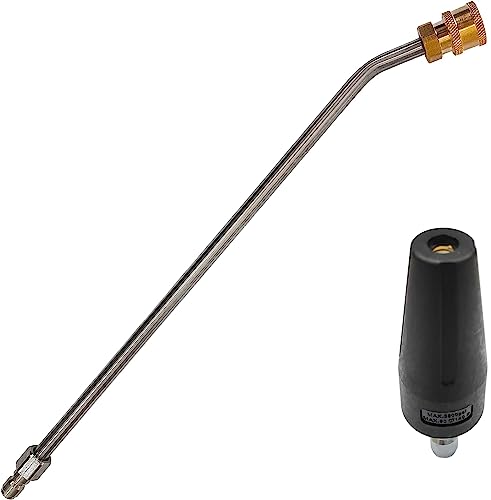 3600 PSI Turbodüse Rotierende Sprühdüse, 035 Turbo-Düse Hochdruckreiniger Turbo Sprühdüsen 250 Bar, 35cm Verlängerung Ersatzschlauch 1/4" von duspruzzi