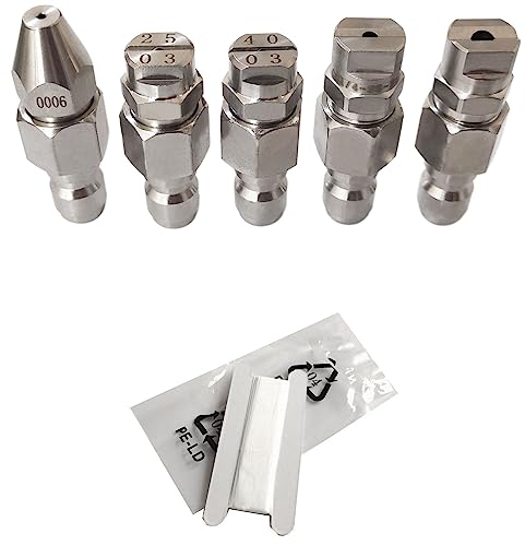 Hochdruckreiniger Düse,J Rod Hochdruckdüse Kit,5 Nebeldüsen 1/4" Schnellanschluss For Waschsystem Sprühdüse 0° 25° 40° von duspruzzi