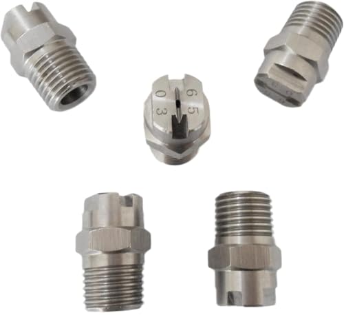 Nebeldüsen HVV-SS6503, Düse 6503 (5 Stück) Hochdruckdüse, Zerstäuberdüsen 6503 Sprühdüsen 1/4" Thread (65 Grad, 1,1 mm Öffnung) von duspruzzi