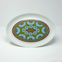 Vintage 1970Er Jahre Sango Aquarius Oval Platte Teehaus Muster Mid Mod Floral Serviergeschirr Vintage 1970Er Jahre Sango Aquarius Oval Platte Teehaus Muster Mid Mod Floral Serviergeschirr von dustblossomvintage