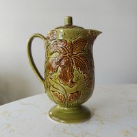 Vintage Royal Sealy Orchid Tee Kanne Grün Braun Keramik Tiki Stil von dustblossomvintage