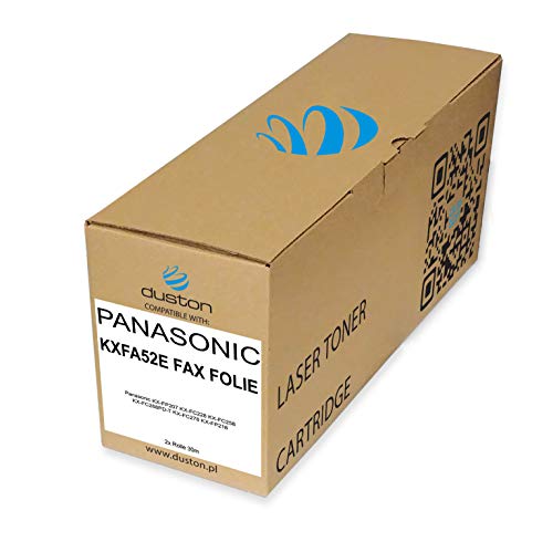 2X KXFA52E, KX-FA52E Duston Fax Folie kompatibel zu Panasoniic KX-FP207 KX-FC228 KX-FC258 KX-FC268PD-T KX-FC278 KX-FP218 von duston