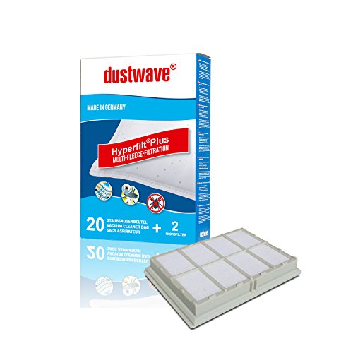 20 Staubbeutel + HEPA-Filter/Abluftfilter 827 passend für Kärcher - VS5KC02GB/06 VC5200 Bodenstaubsauger - dustwave® Markenstaubfilter Made in Germany von dustwave