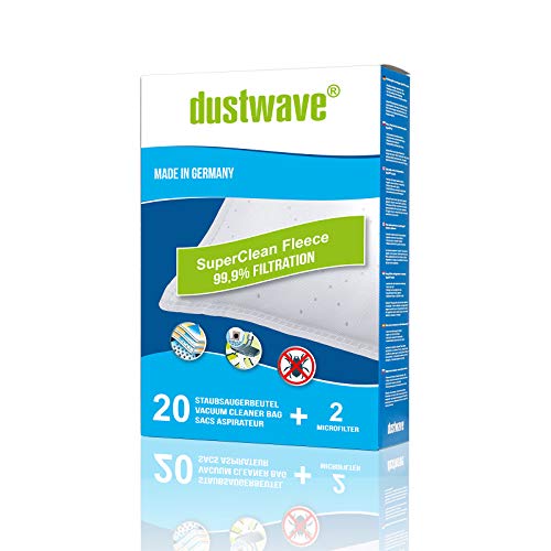 20 Staubsaugerbeutel | Staubbeutel passend für Severin - BC 7035.269 S`POWER Snowlight von dustwave® Markenstaubbeutel Made in Germany + inkl. Microfilter von dustwave