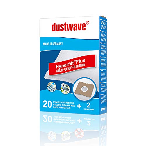 20x dustwave® PREMIUM-Staubsaugerbeutel für Progress - PC 2469 DB/Extradickes Vlies für Allergiker - Markenstaubfiltertüten "MicrofiltPlus®" Made in Germany + 2 Microfilter von dustwave